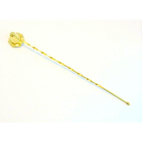 Brass Candle Snuffer Twisted Rod Star Shape Etched Bell Makers Mark Lac - Picture 2 of 5